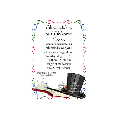 MAGIC TIME CUSTOM INVITATION