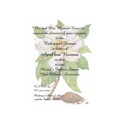 MAGNOLIA BRANCH CUSTOM INVITATION
