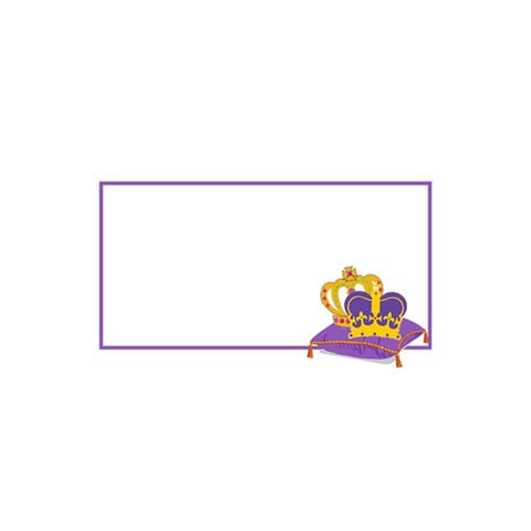 MARDI GRAS CROWNS ON A PILLOW PERSONALIZED GIFT OR CALLING CARDS