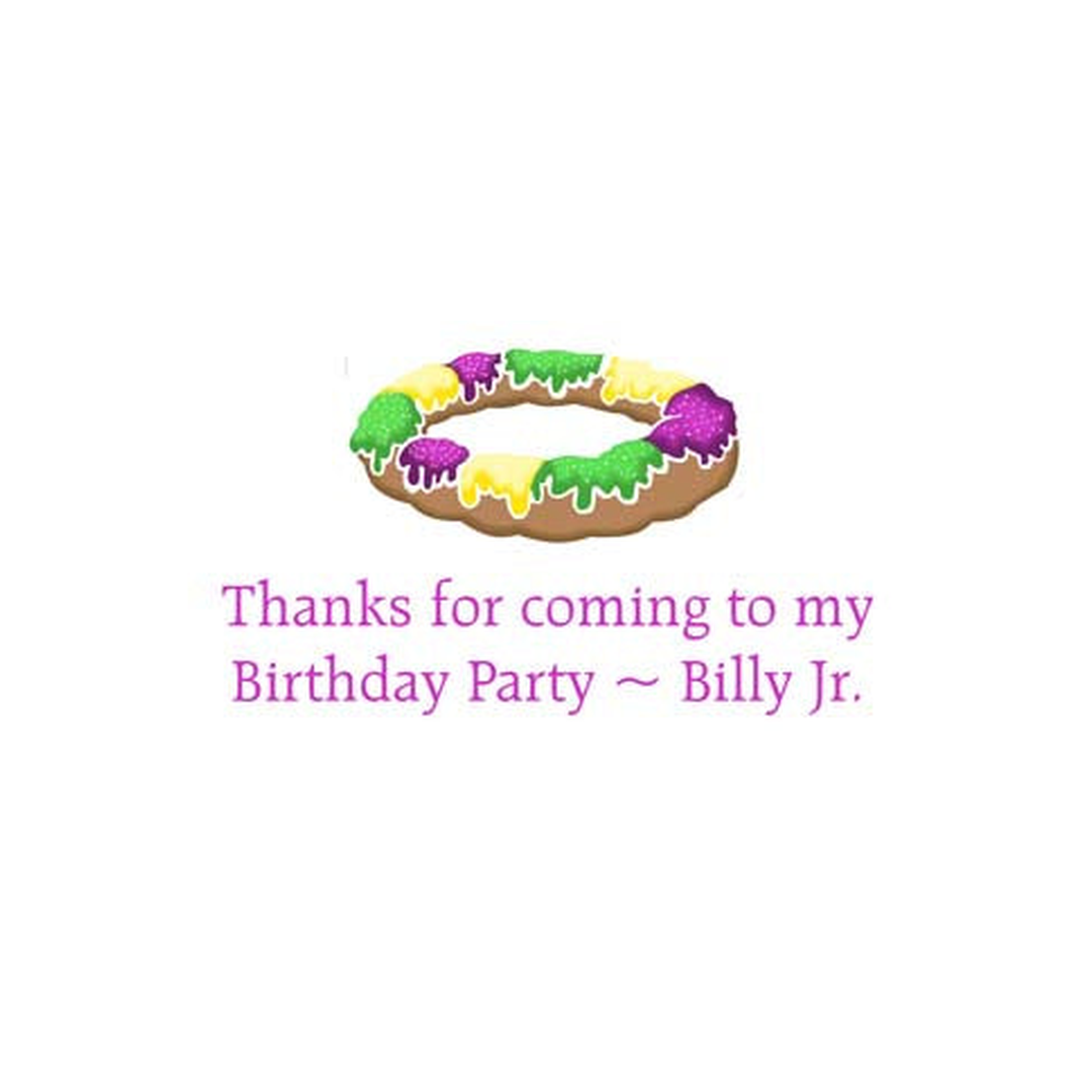 MARDI GRAS KING CAKE PERSONALIZED GIFT OR CALLING CARDS