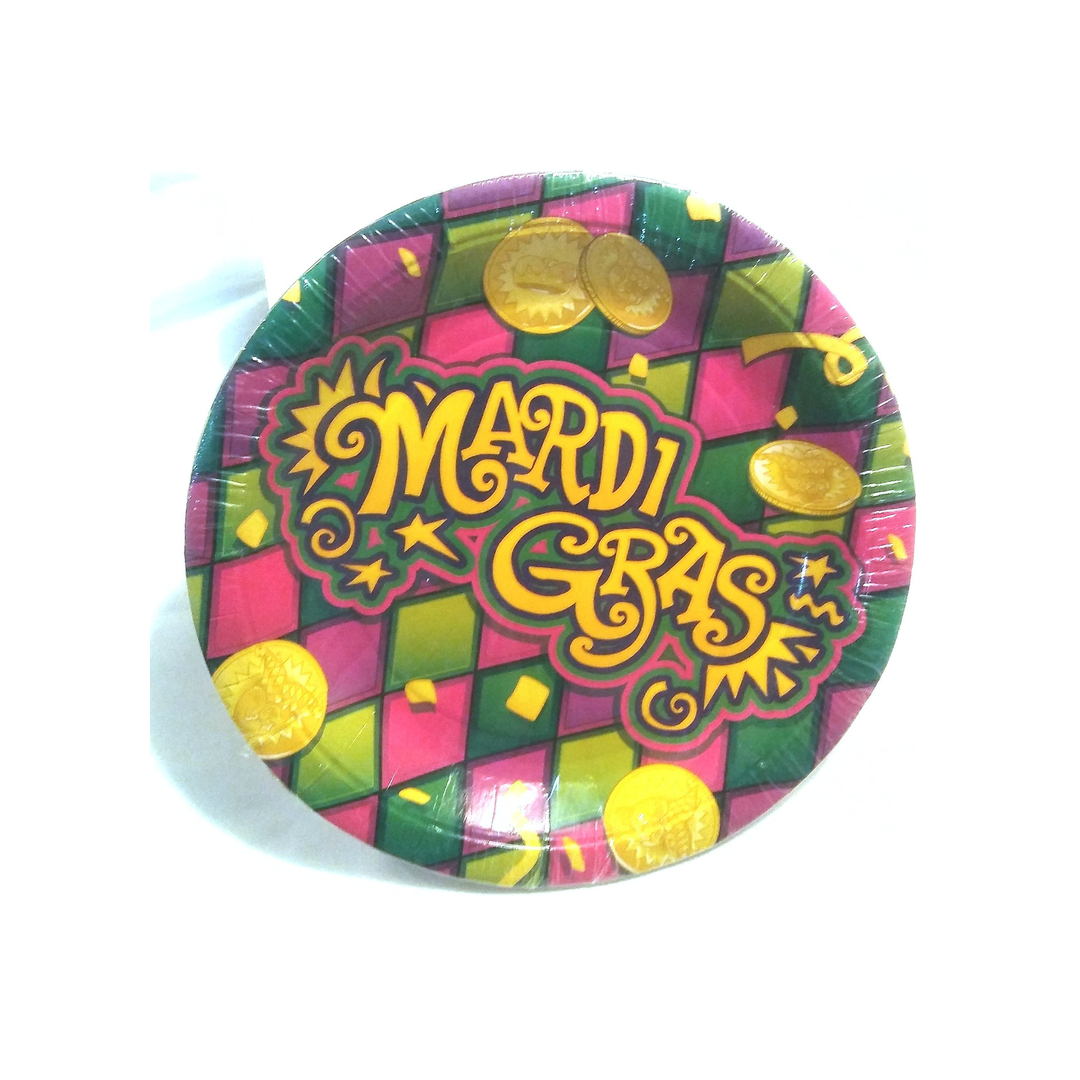 MARDI GRAS PAPER PLATES
