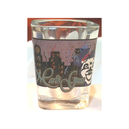 MARDI GRAS SHOT GLASS