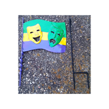 METAL MARDI GRAS GARDEN SIGN
