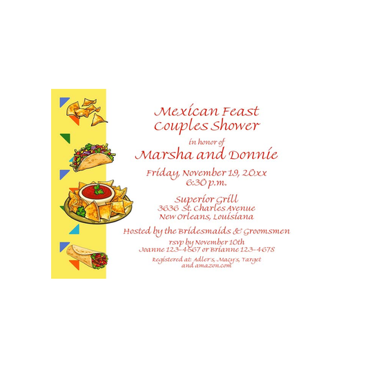 MEXICAN FEAST CUSTOM INVITATION