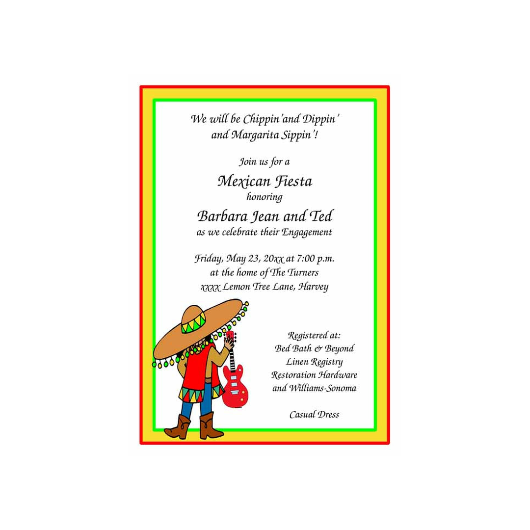 MEXICAN MAN CUSTOM INVITATION