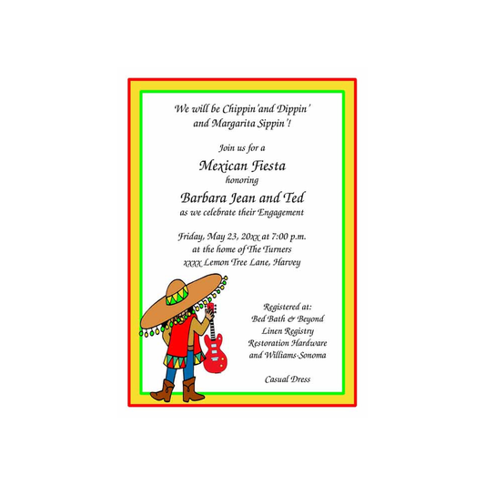 MEXICAN MAN CUSTOM INVITATION