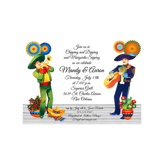 MEXICAN MUSICIANS CUSTOM INVITATION