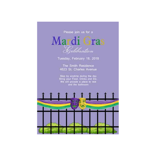 MG IRON FENCE CUSTOM INVITATION