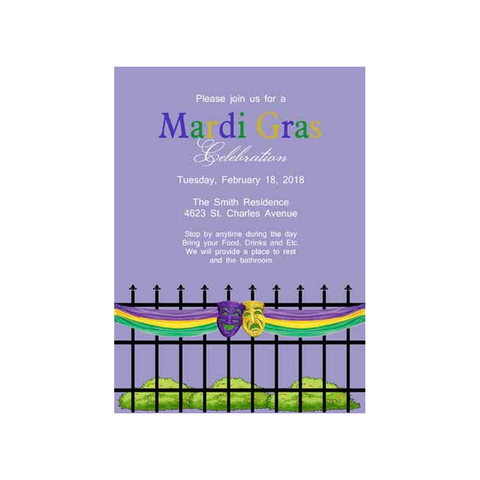 MG IRON FENCE CUSTOM INVITATION