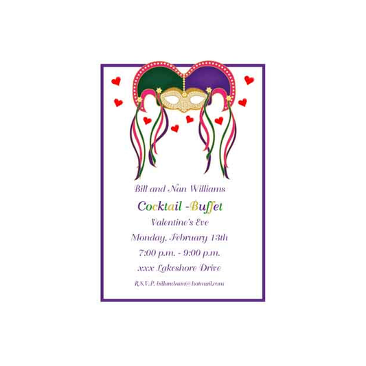 MG MASK STREAMERS CUSTOM INVITATION