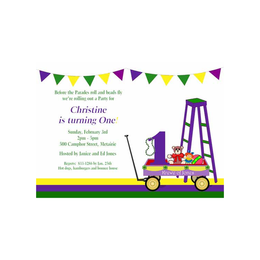 MG WAGON AND LADDER CUSTOM INVITATION