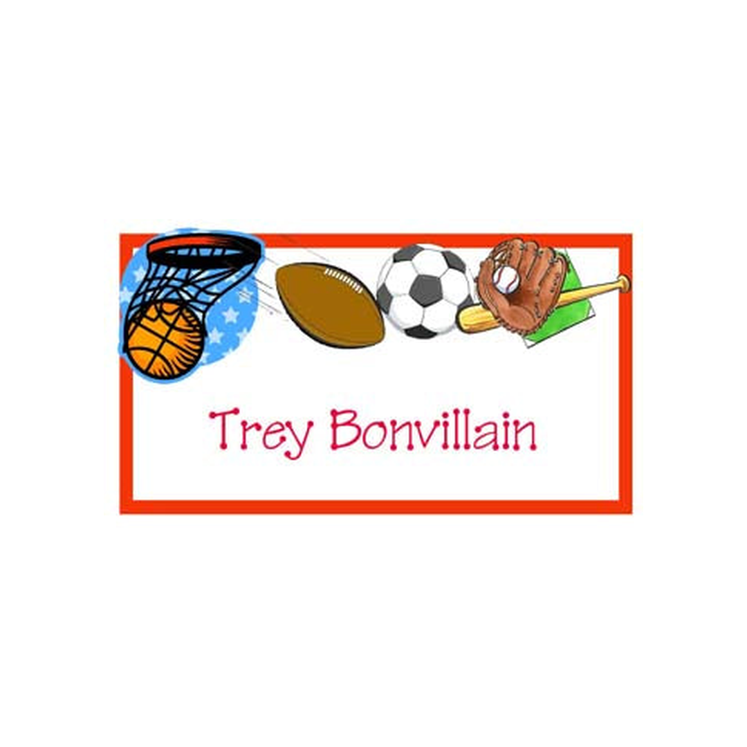MIX OF SPORTS BALL PERSONALIZED GIFT OR CALLING CARDS