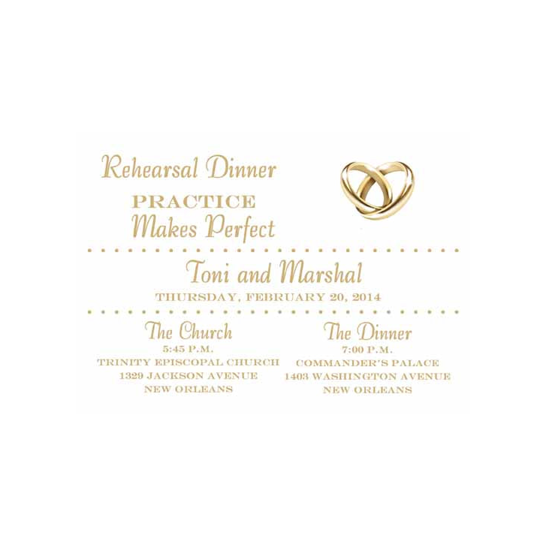 MODERN WEDDING RINGS CUSTOM INVITATION
