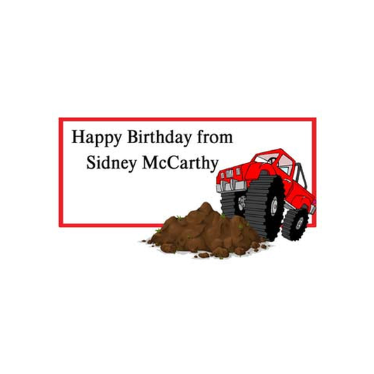 MONSTER TRUCK PERSONALIZED GIFT OR CALLING CARDS