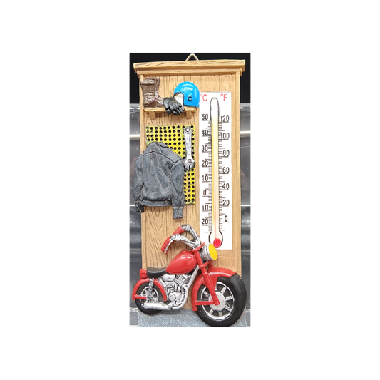 MOTORCYCLE THEMED THERMOMETER
