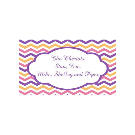 MULTI-COLOR CHEVRON PATTERN PERSONALIZED GIFT OR CALLING CARDS