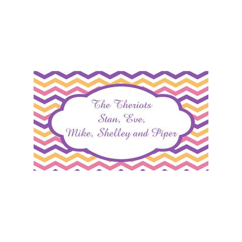 MULTI-COLOR CHEVRON PATTERN PERSONALIZED GIFT OR CALLING CARDS