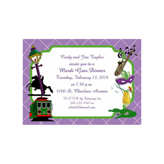 NEW ORLEANS AND MG ICONS CUSTOM INVITATION