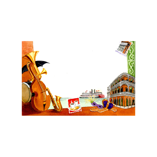 NEW ORLEANS ICONS - BLANK STOCK INVITATION