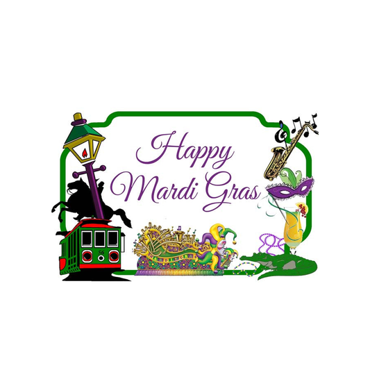 NEW ORLEANS ICONS - MARDI GRAS GREETING CARD