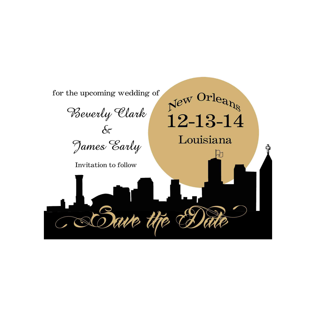 NEW ORLEANS SKYLINE CUSTOM INVITATION