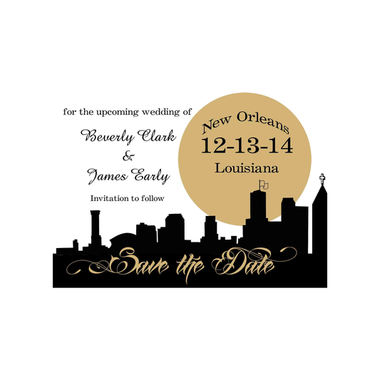 NEW ORLEANS SKYLINE CUSTOM INVITATION