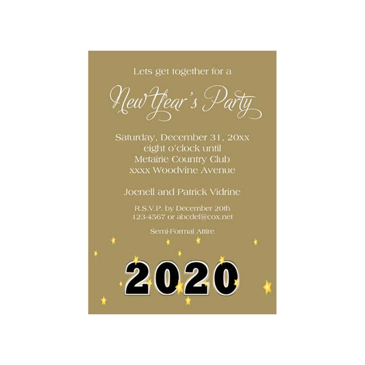 NEW YEAR'S 2020 CUSTOM INVITATION