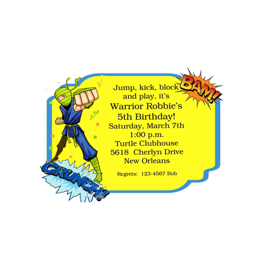 NINJA CUSTOM INVITATION