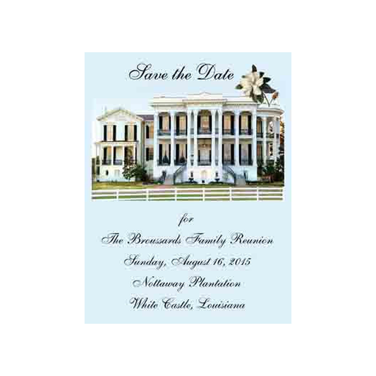 NOTTAWAY PLANTATION CUSTOM INVITATION