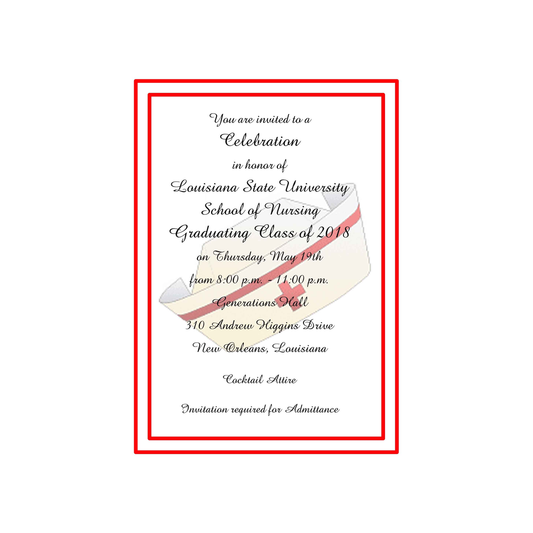 NURSE'S CAP 2 GRADUATION CUSTOM INVITATION