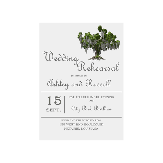 OAK TREES CUSTOM INVITATION