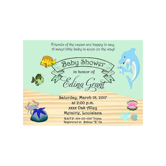 OCEAN FRIENDS CUSTOM INVITATION