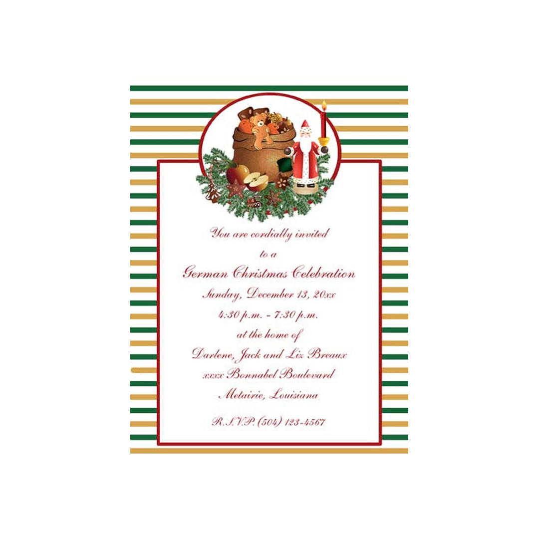 OLD WORLD SANTA 2 CUSTOM INVITATION