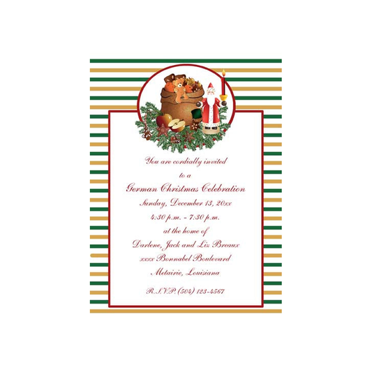 OLD WORLD SANTA 2 CUSTOM INVITATION