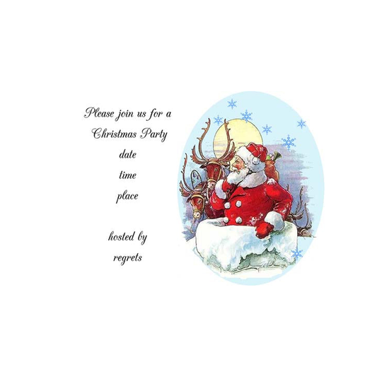 OLD WORLD SANTA CUSTOM INVITATION