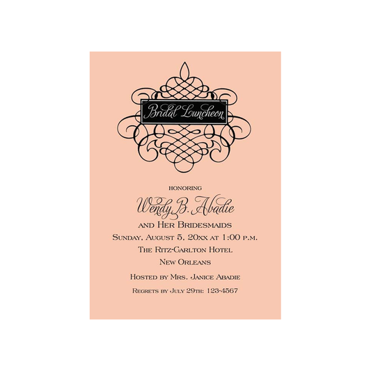 ORNATE DECORATIVE FRAME CUSTOM INVITATION