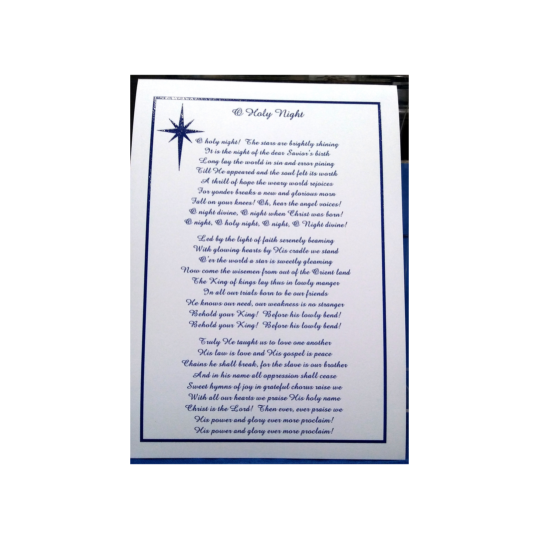 O HOLY NIGHT CARD