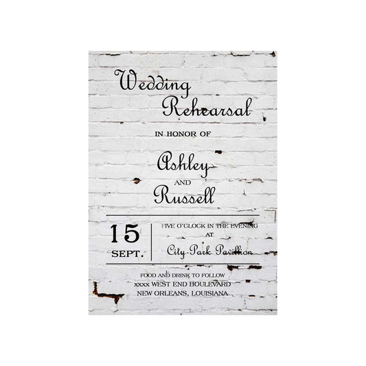 PAINTED BRICK WALL CUSTOM INVITATION