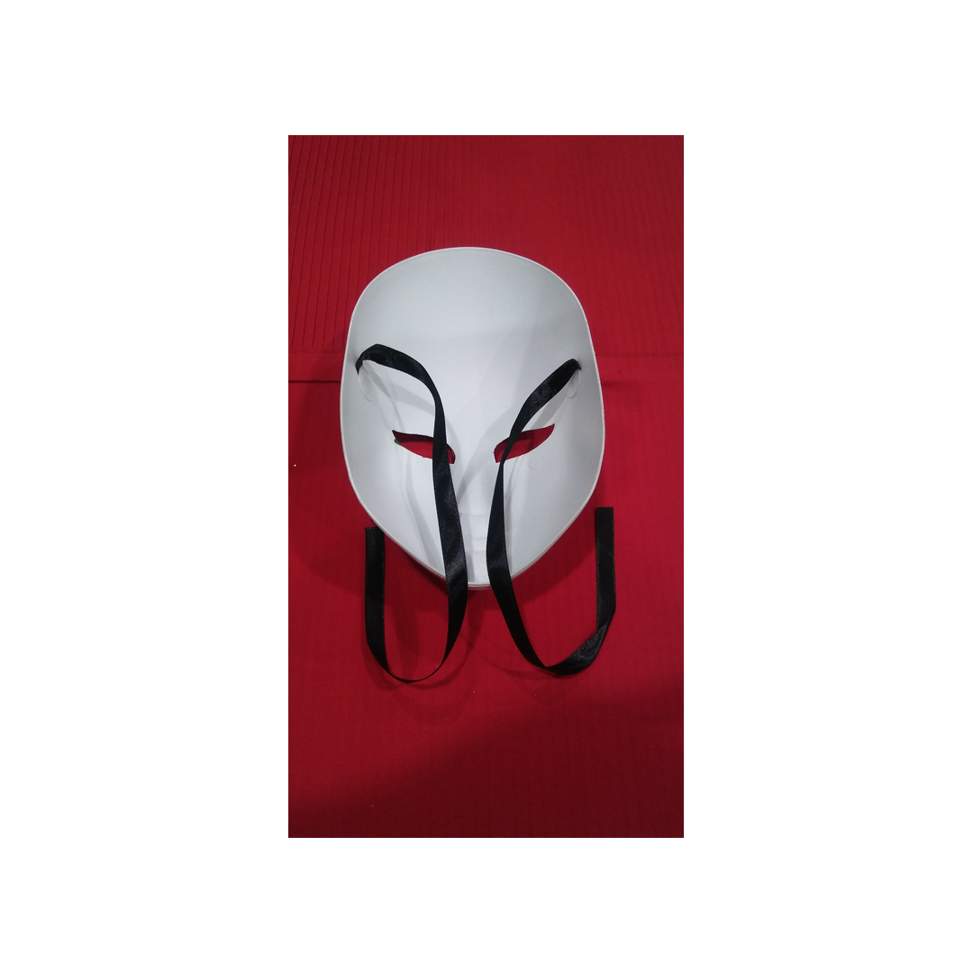 PAINTED PLASTIC  MASK - PURPLE LIPS