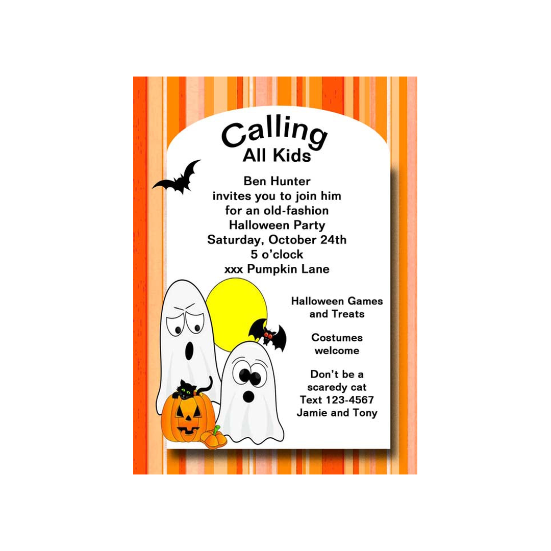 PAIR OF GHOSTS CUSTOM INVITATION