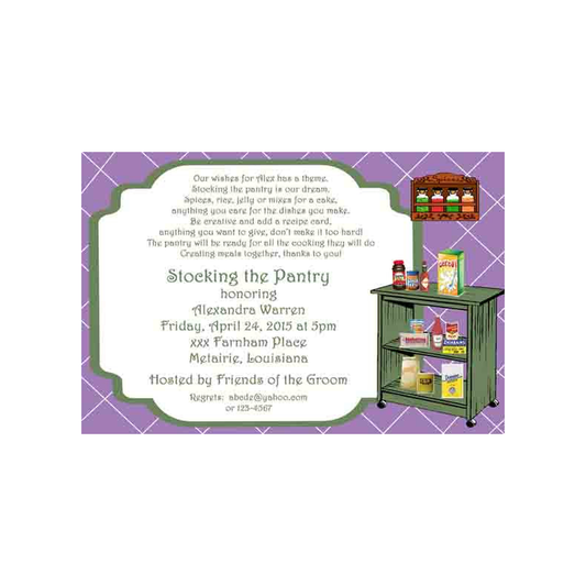 PANTRY CART CUSTOM INVITATION