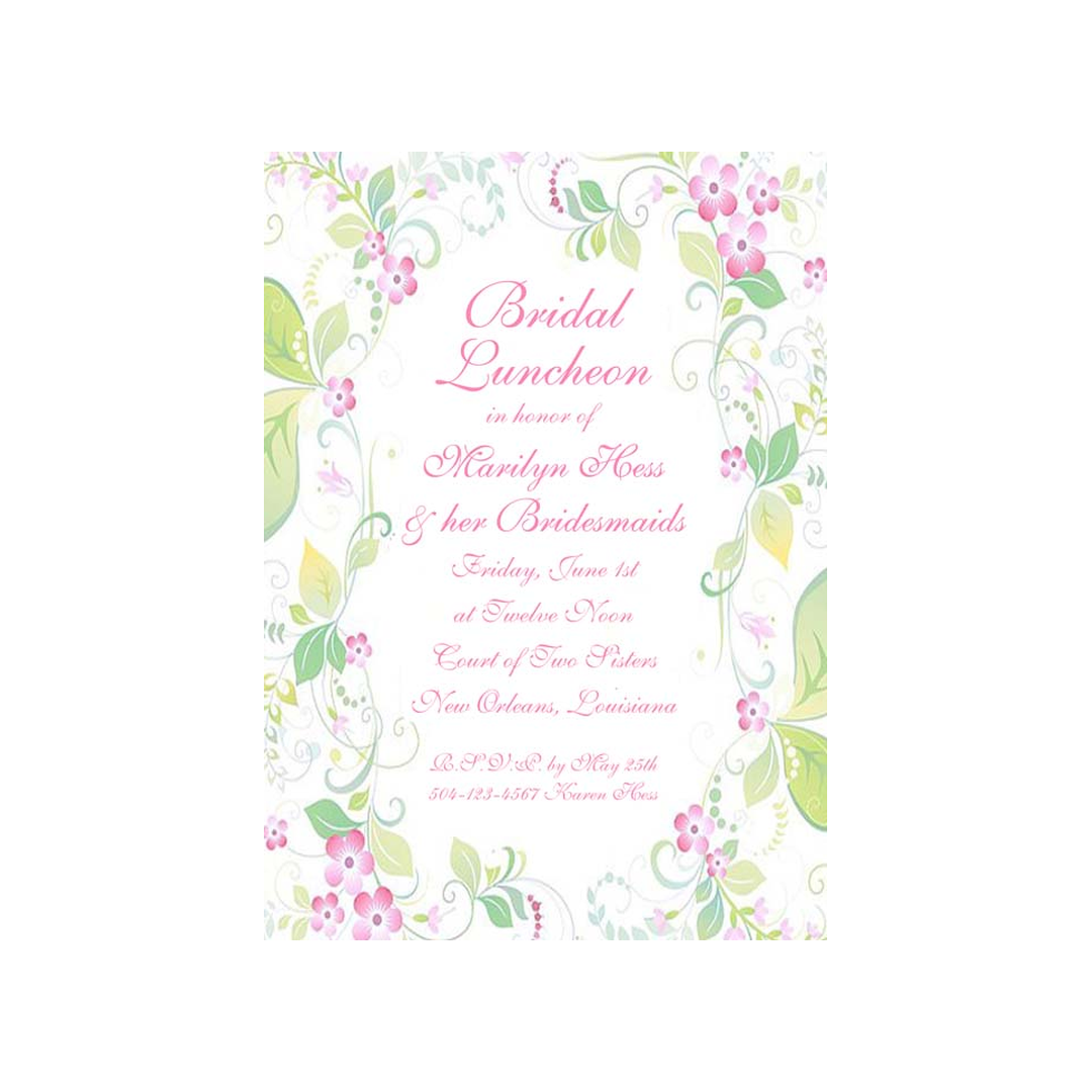 PASTEL FLORAL FRAME CUSTOM INVITATION
