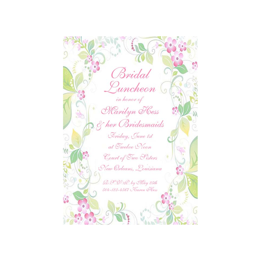 PASTEL FLORAL FRAME CUSTOM INVITATION