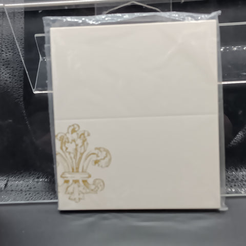 GOLD WHIMSICAL FLEUR DE LIS PLACE CARDS