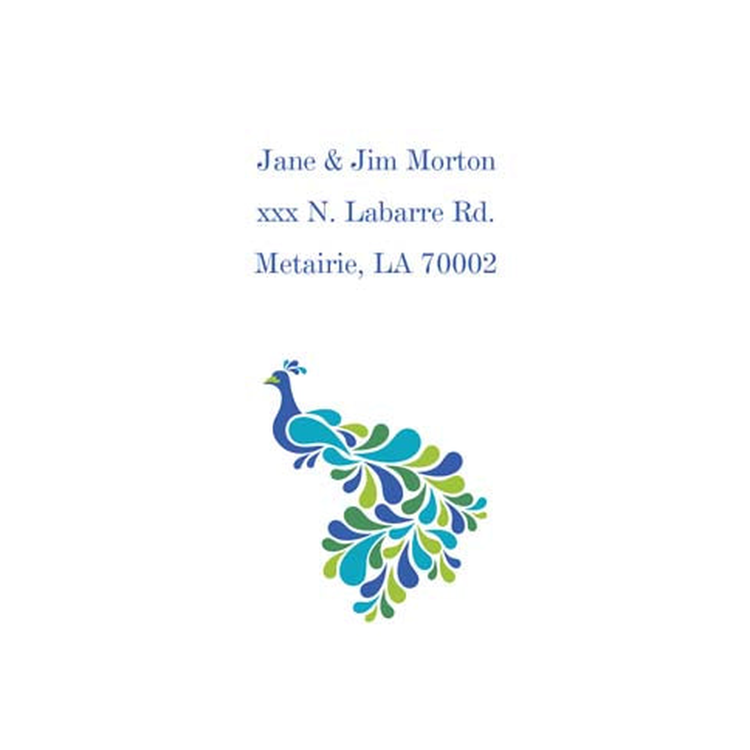 PEACOCK PERSONALIZED GIFT OR CALLING CARDS