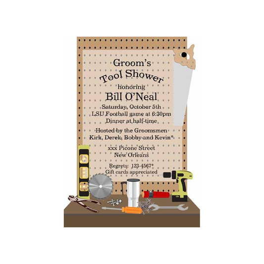 PEGBOARD WORKBENCH CUSTOM INVITATION