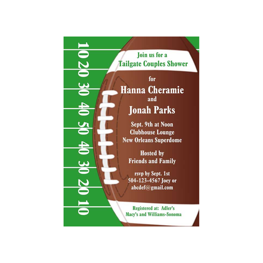 PIGSKIN - FOOTBALL CUSTOM INVITATION