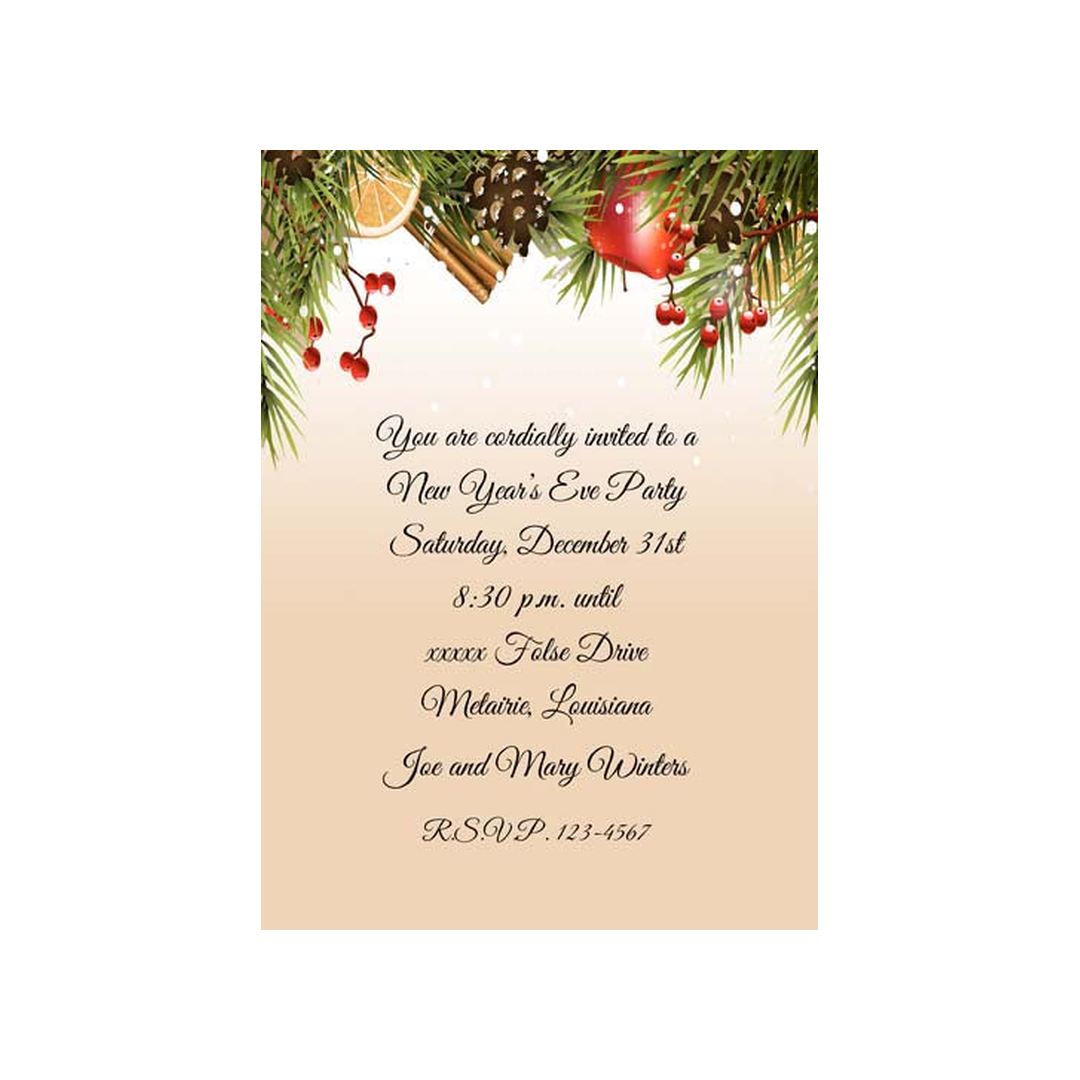 PINECONES AND APPLES CUSTOM INVITATION