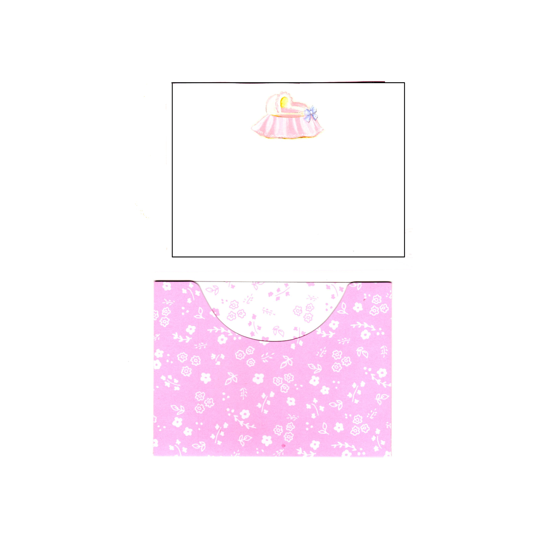 PINK BASSINET - BLANK INVITATION