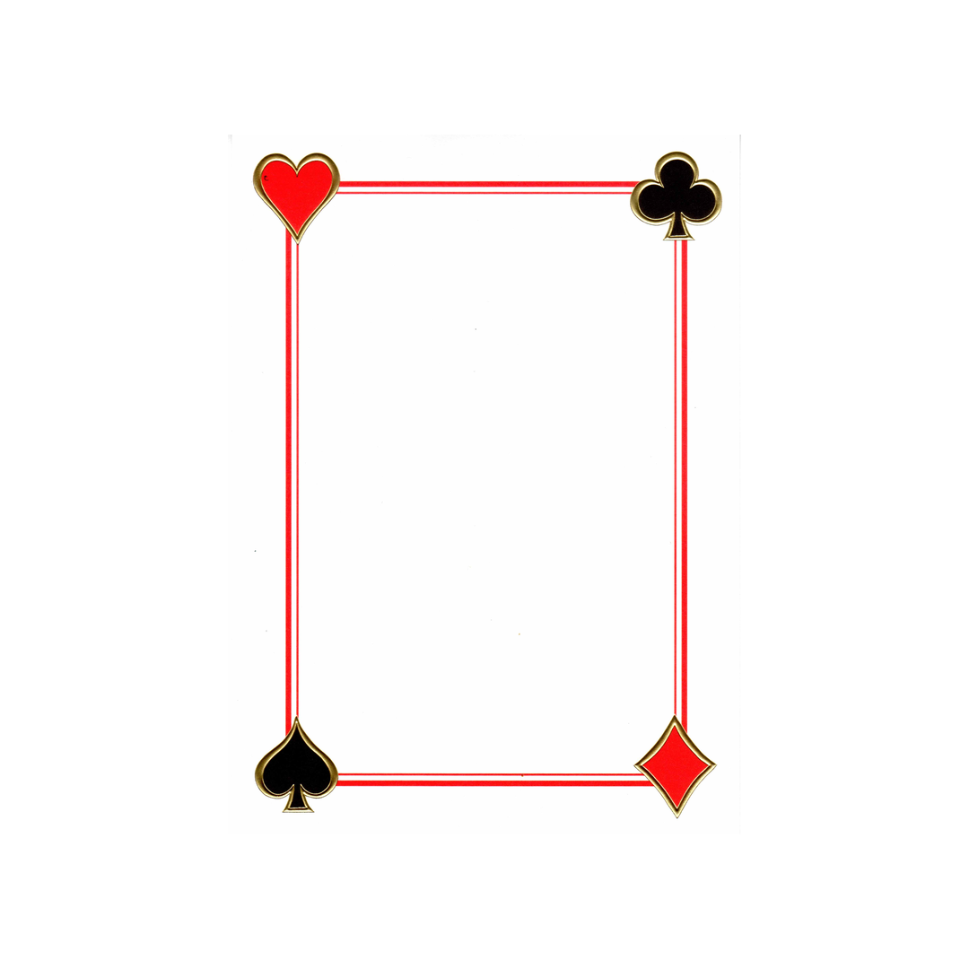 PLAYING CARDS (BLACK JACK) - BLANK INVITATION